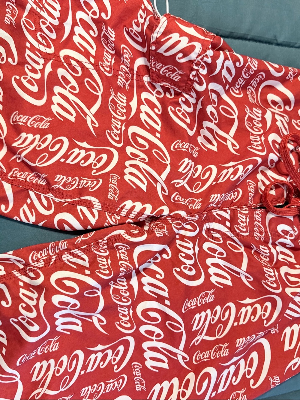 Coca Cola men’s Red Logo Swim Bottoms